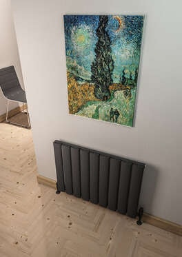 Serez Yatay Alüminyum Radyatör 850X600 Pütürlü Antrasit (7946)