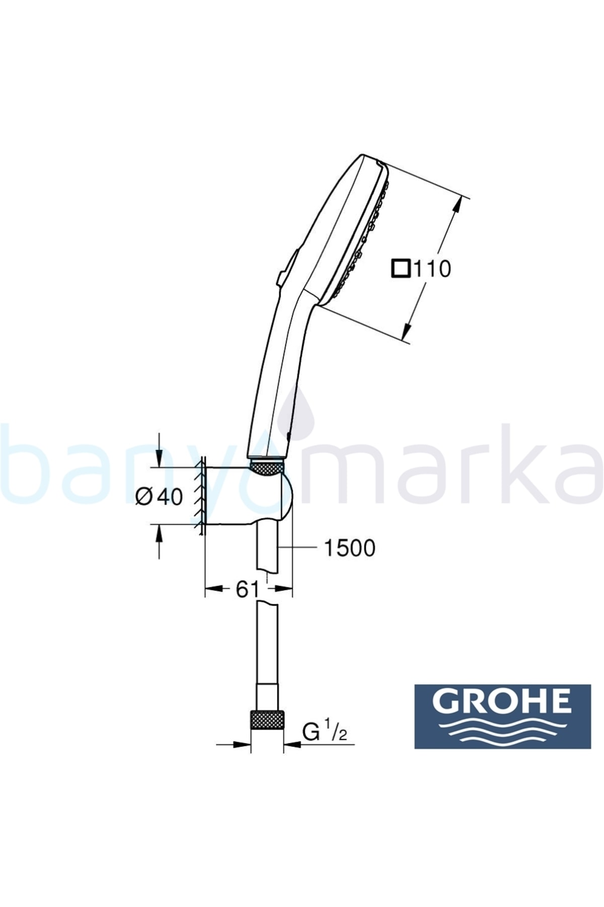 Tempesta Cube 110 El Duşu Seti, 3 Akışlı - 27588003