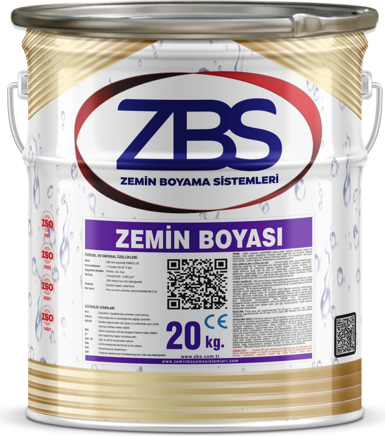 Zemin Boyası 20 kg Mavi RAL-5015