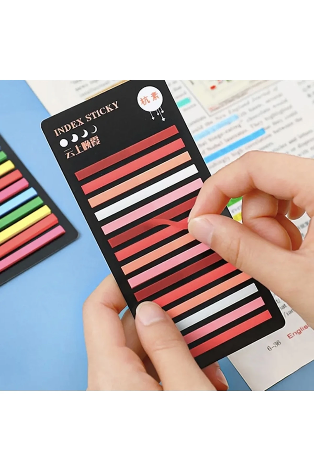 Şeffaf Şerit Post-it, Yapışkanlı Not Kağıdı Renkli