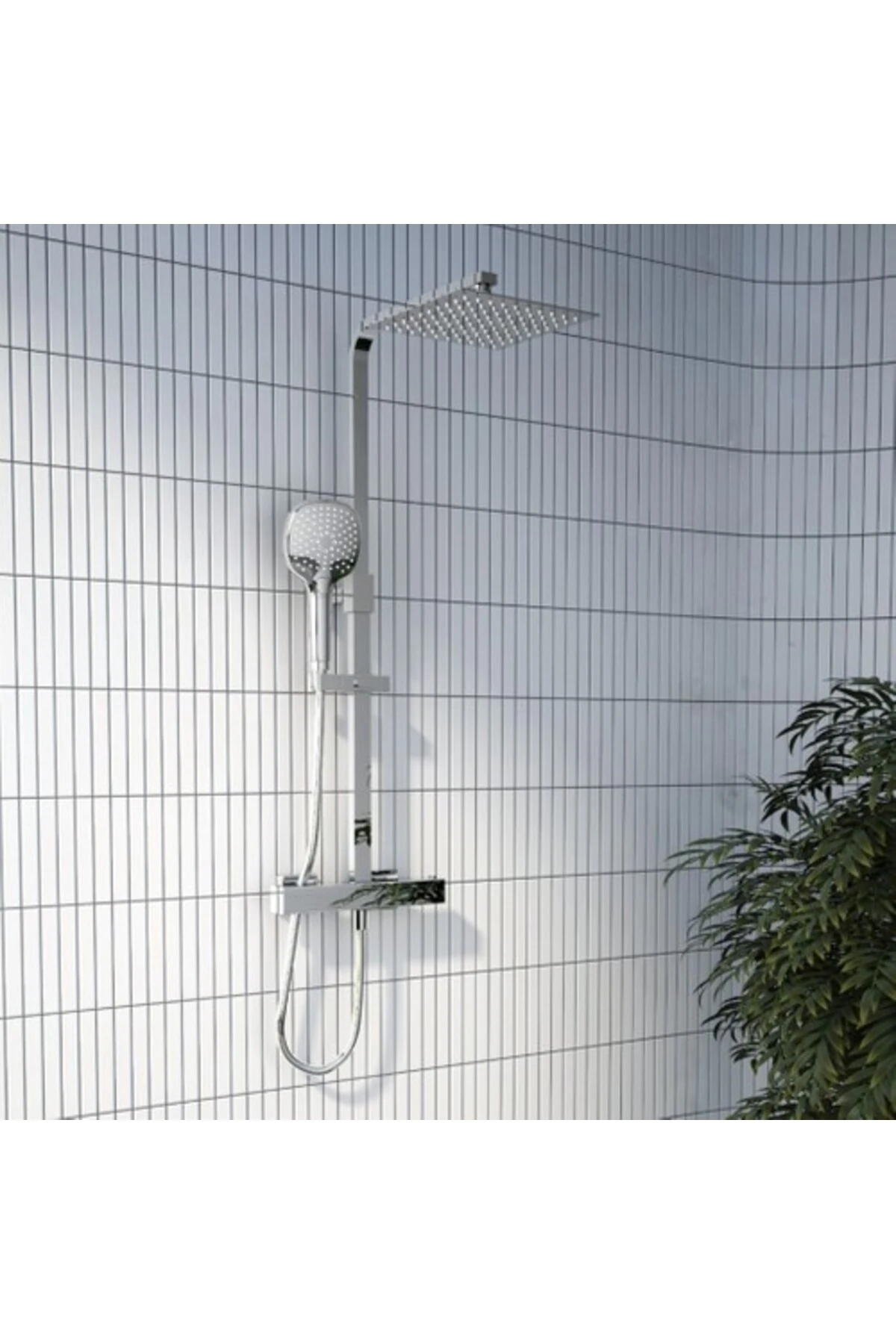 AquaHeat Bliss S 230 A47202 Termostatik Duş Sistemi, Krom