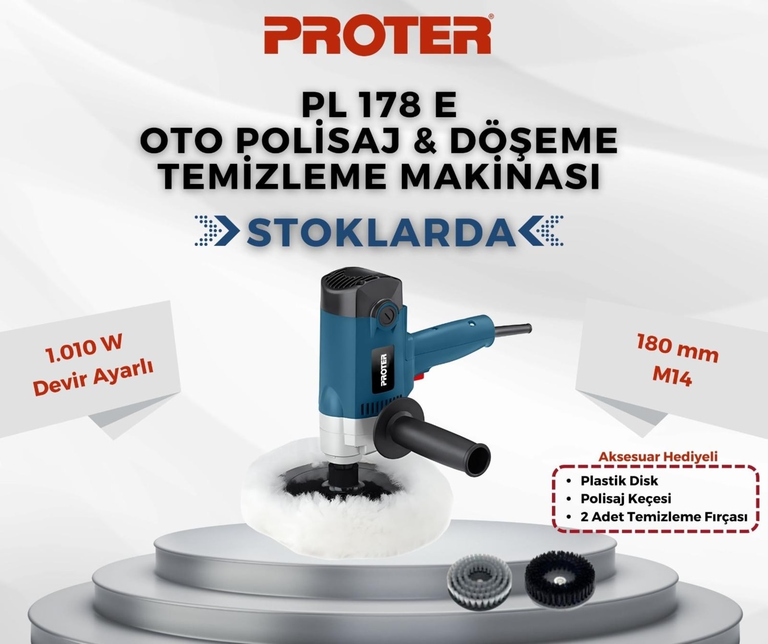 Pl 178 E Oto Polisaj Döşeme Temizleme Makinası