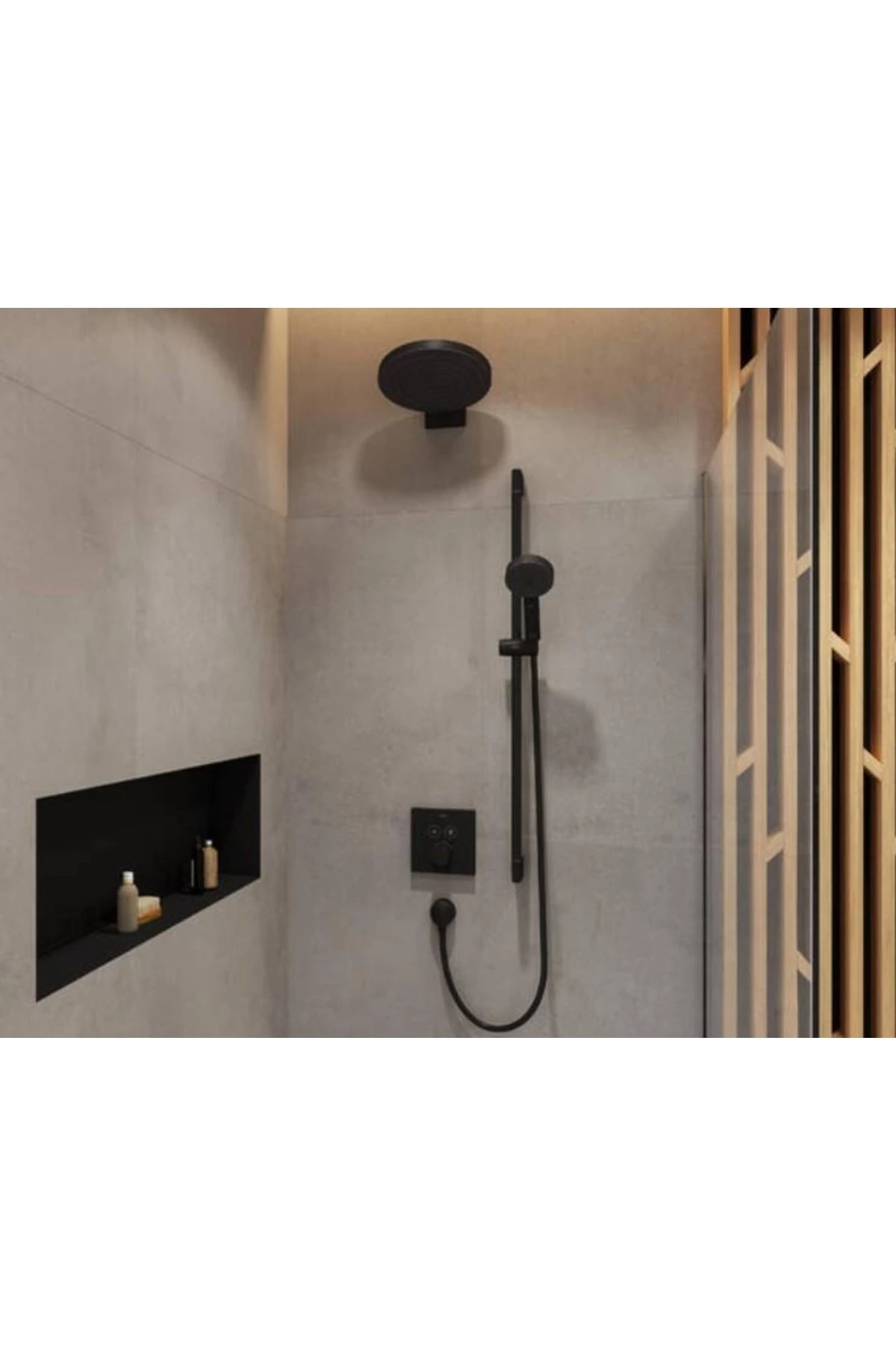 Pulsify Duvar Bağlantısı Tepe Duşu 260 Mat Siyah 24149670