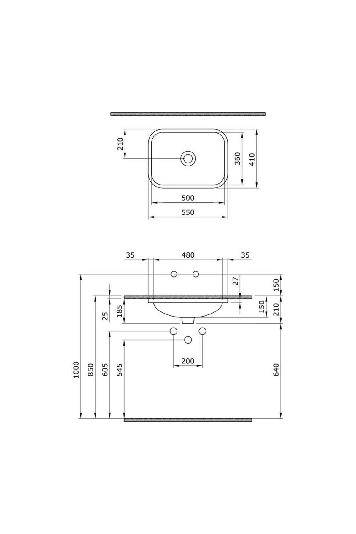 Scala Tezgah Altı Lavabo 55 Cm Mat Buz Mavi 1006-029-0125