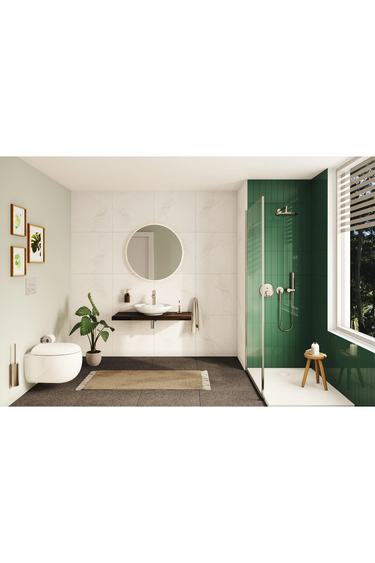 Memoria 5885B401-0559 Rim-ex Asma Klozet, Clean, 54 cm, Mat Beyaz