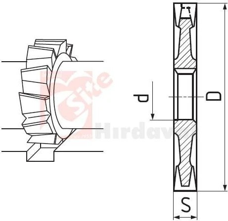 Zps-Fn Kanal Freze 125X16MM 27 Göbek Dın 138