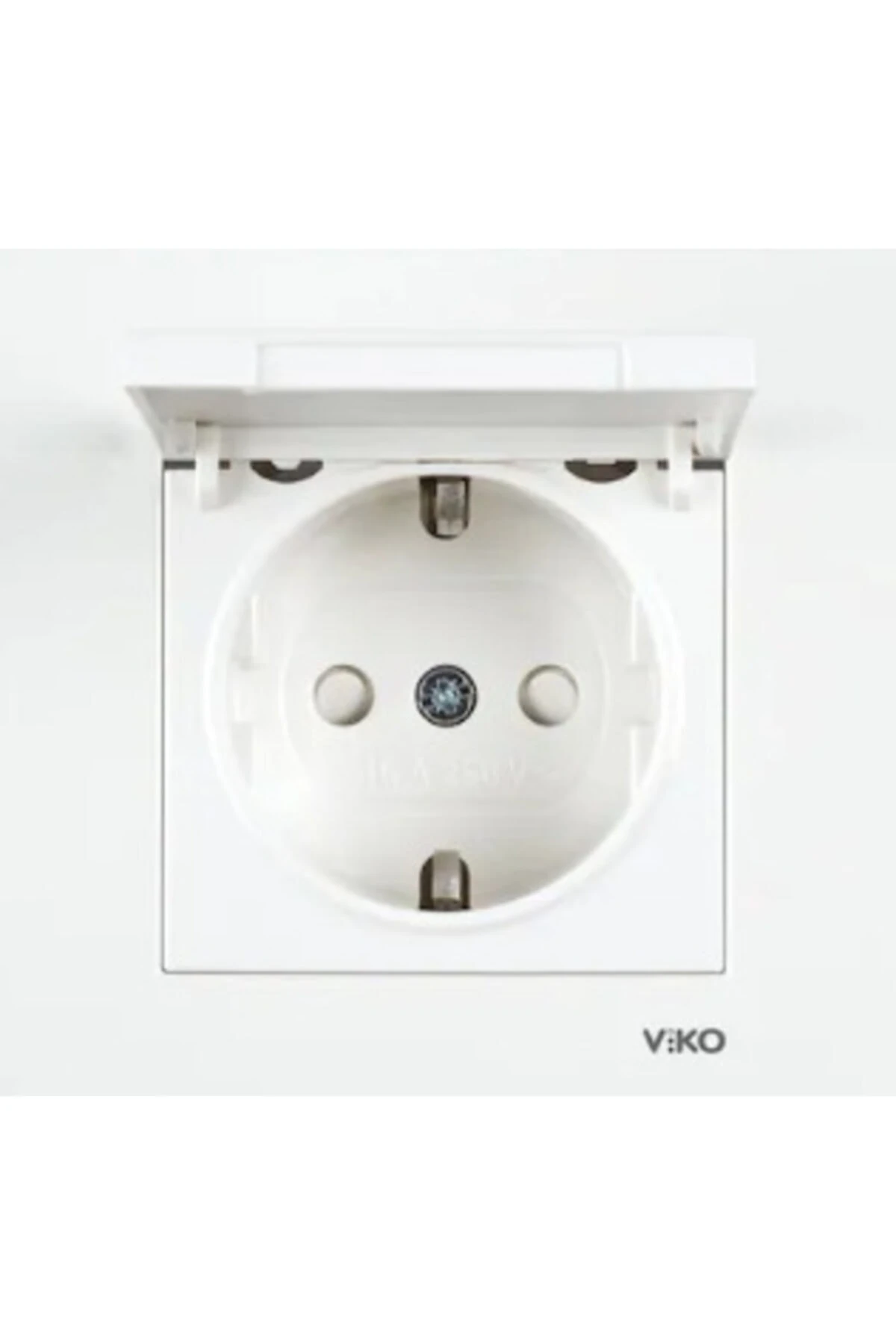 Karre Çocuk Korumalı Kapaklı Topraklı Priz + Çerçeve 5'li Set