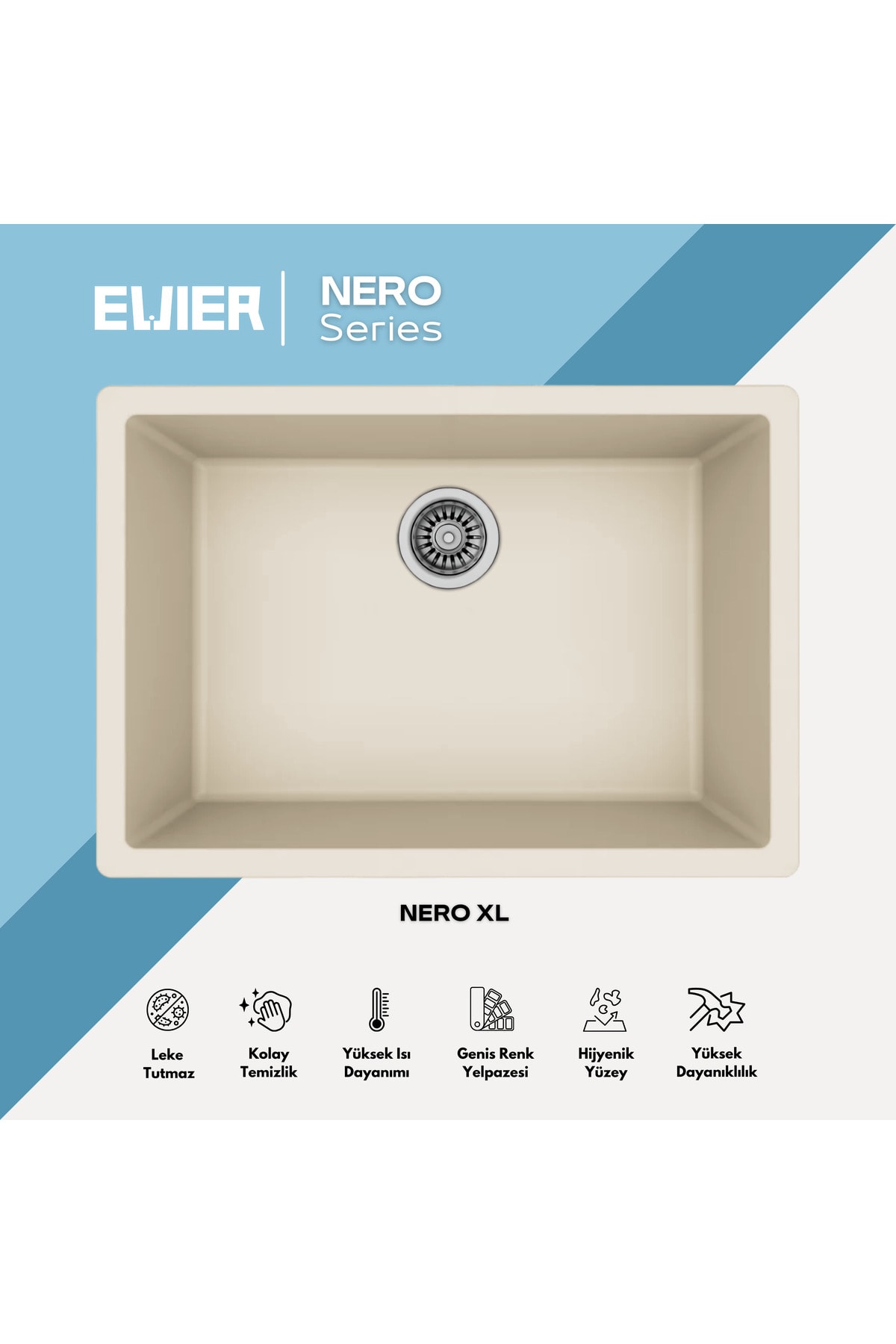 Granit Evye NERO XL Series Beige I BEJ (KREM) I (61x45.5)