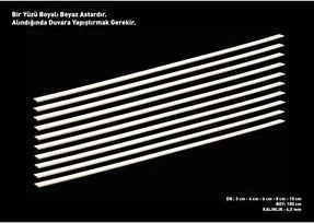 Boyanabilir Dekoratif Duvar Çıtası 4 cm Genişliği 10'lu Set