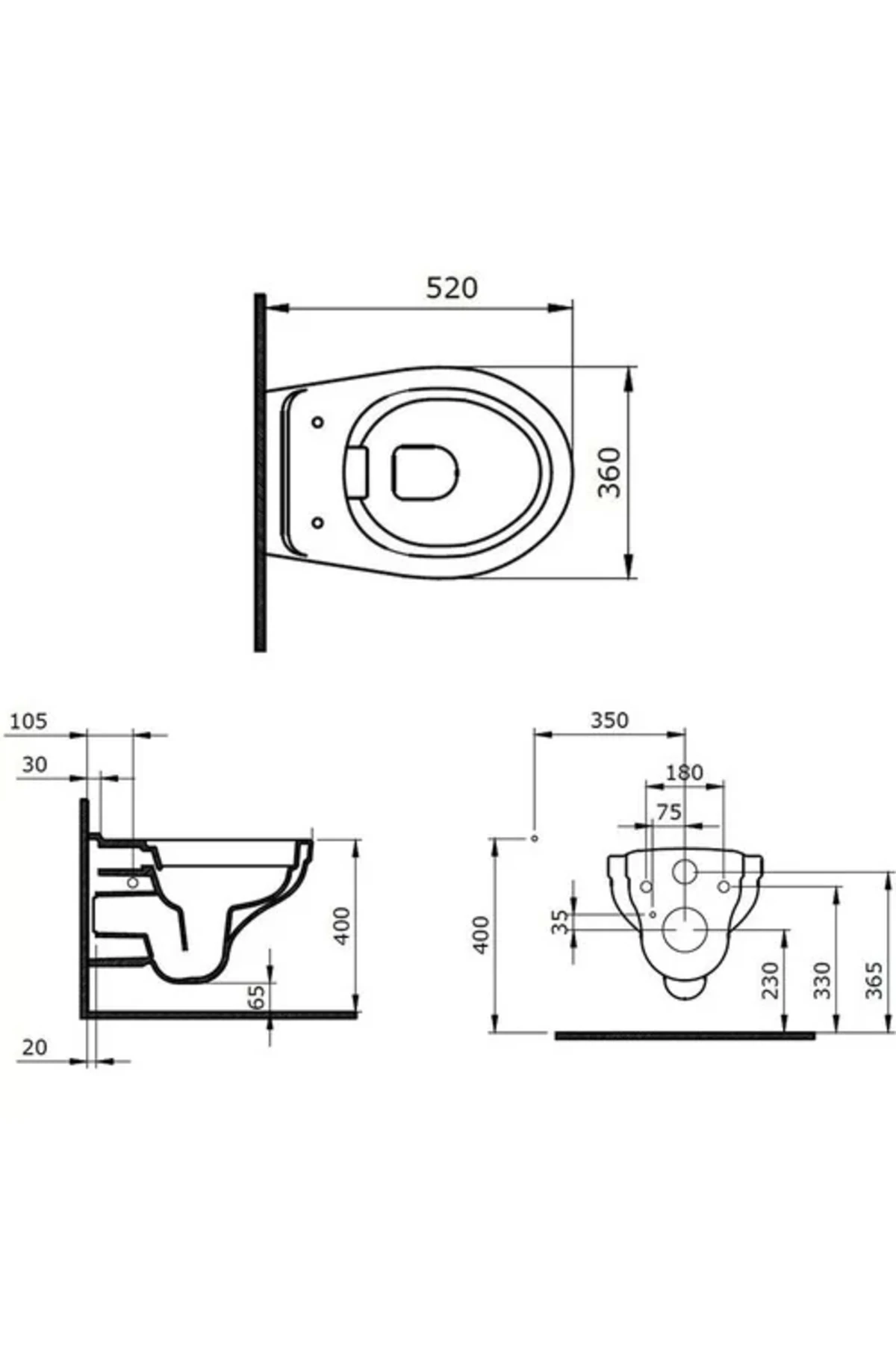 Taormina Pro Rimless Asma Klozet Parlak Beyaz Kapak Dahil 1451-001-0128