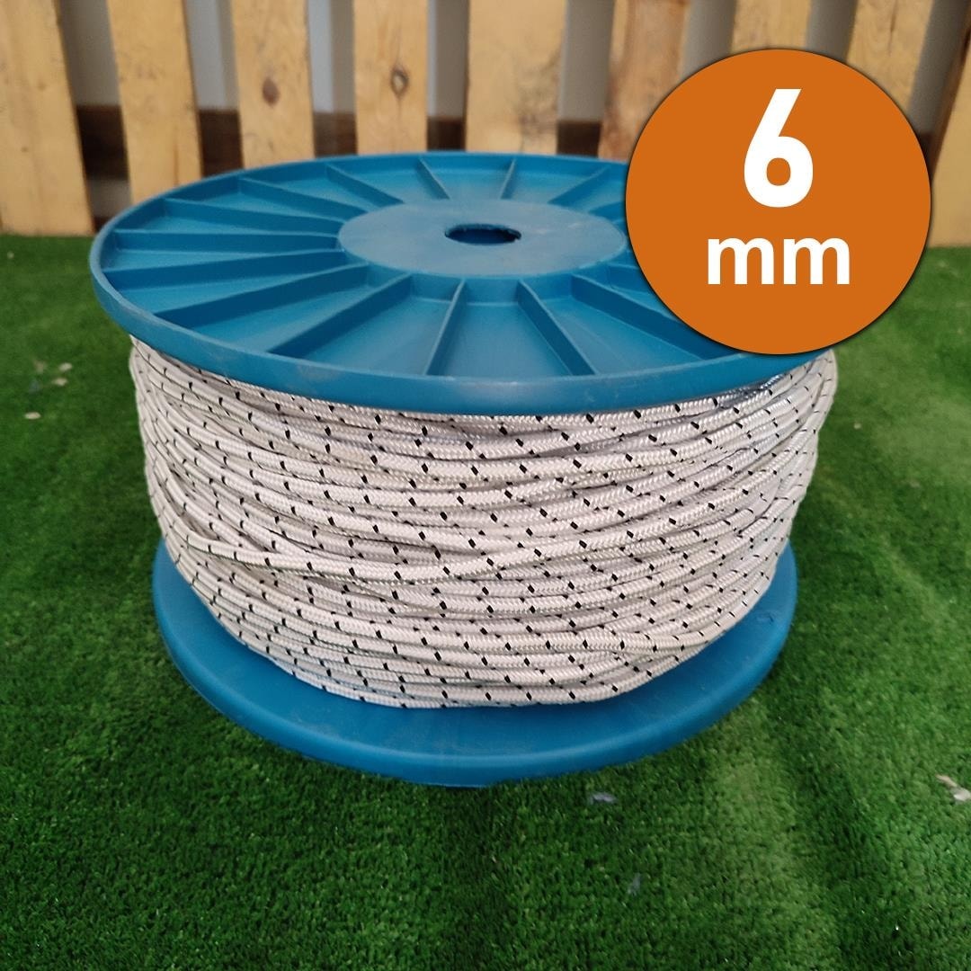 6 mm 250 Metre Örgü Halat Iskota Halat Denizci Tekne Halatı Salıncak İp Dağcı İp Halat