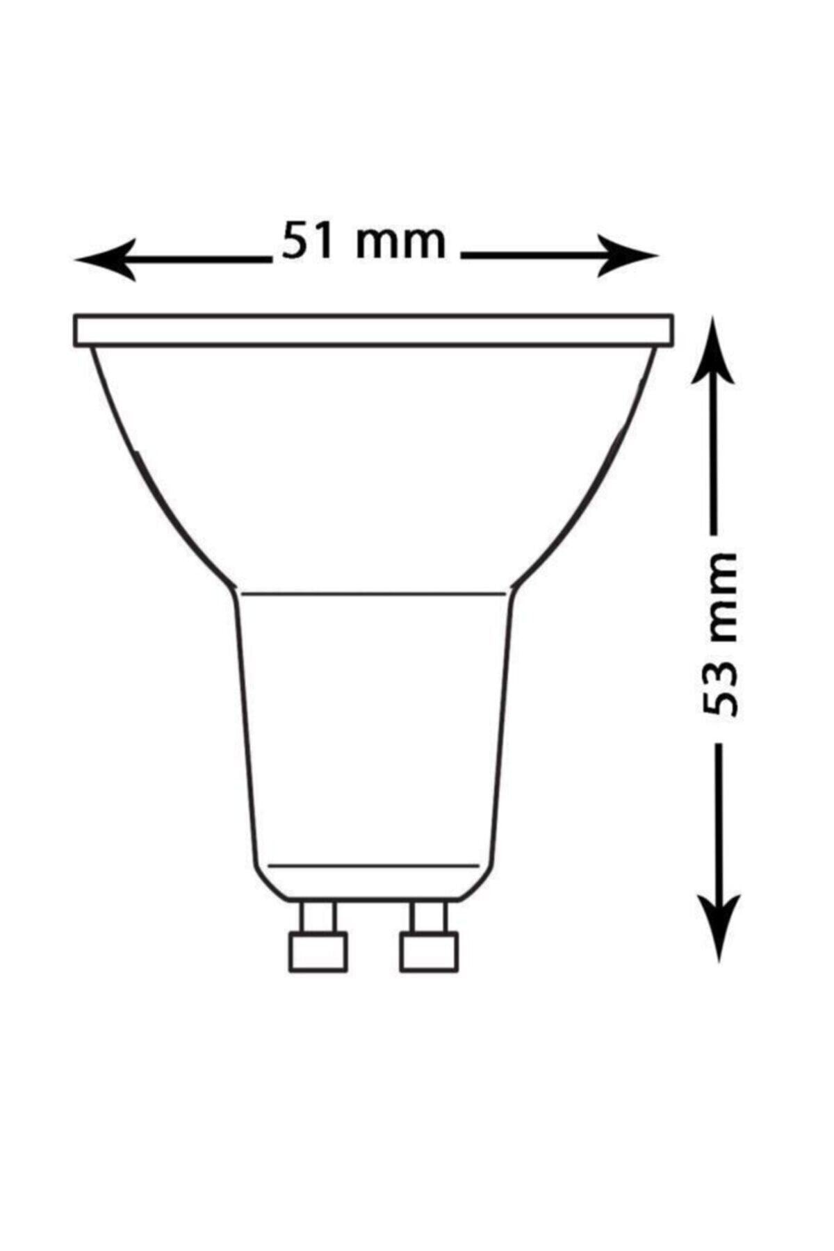 Ledvalue 4,5w (50W) Led Spot Ampul Gu10 Gün Işığı 4000k