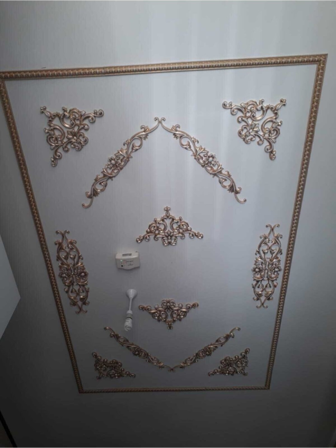 Boyanabilir Çıta Motifi 41X26 Gri Dekorasyon Parçası