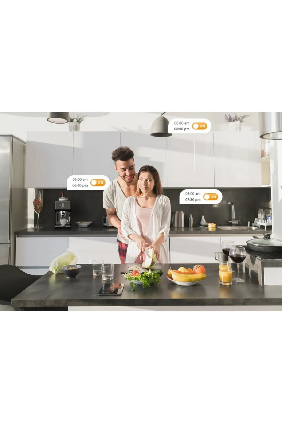 CE1P-EU Akıllı Wi-Fi Priz Sesli Komut Grup Kontrol Zamanlayıcı Enerji İzleme