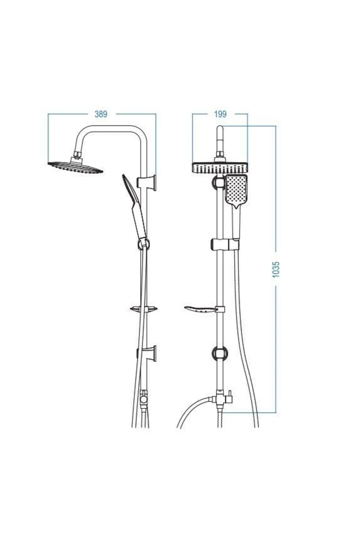 Win S (Banyo+Lavabo+Eviye) Batarya Seti +DUXXA Trend Robot Duş Seti