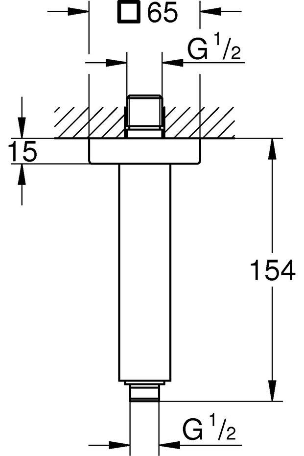 Rainshower® Tavan Iniş Borusu 154 Mm - 27711000