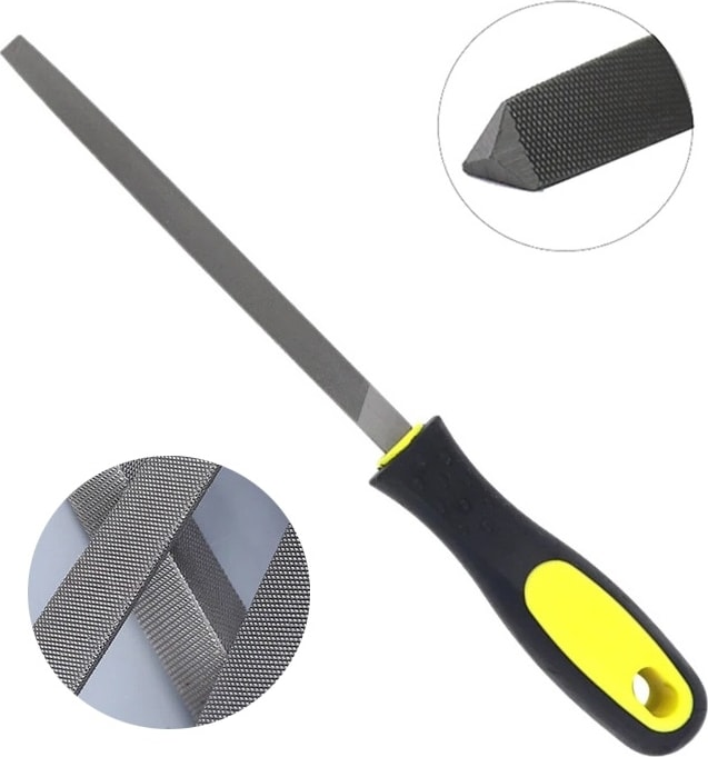 3 Gen 32 cm Eğe Metal Ahşap Eğe Plastik Saplı Yüksek Kalite Üçgen