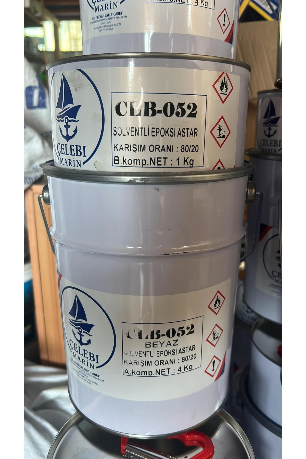 ÇELEBİ MARİN EPOKSİ ASTAR BOYA BEYAZ 5 KG