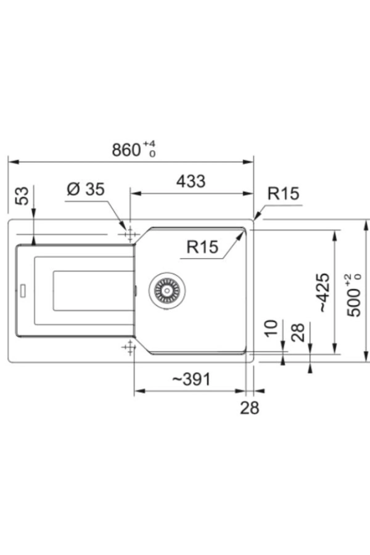 Ubg 611-86 Oyster Eviye