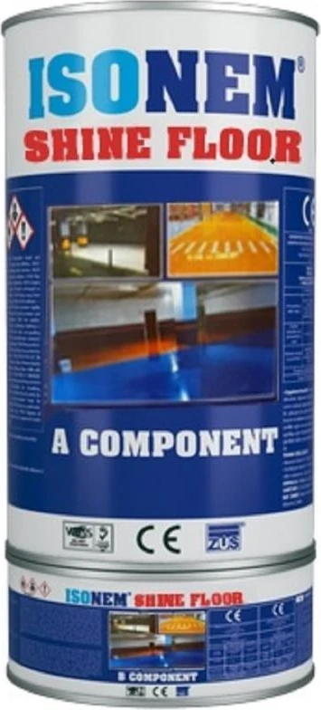 Isonem Shine Floor Solvent Bazlı Fayans Boyası 2.25 kg Siyah