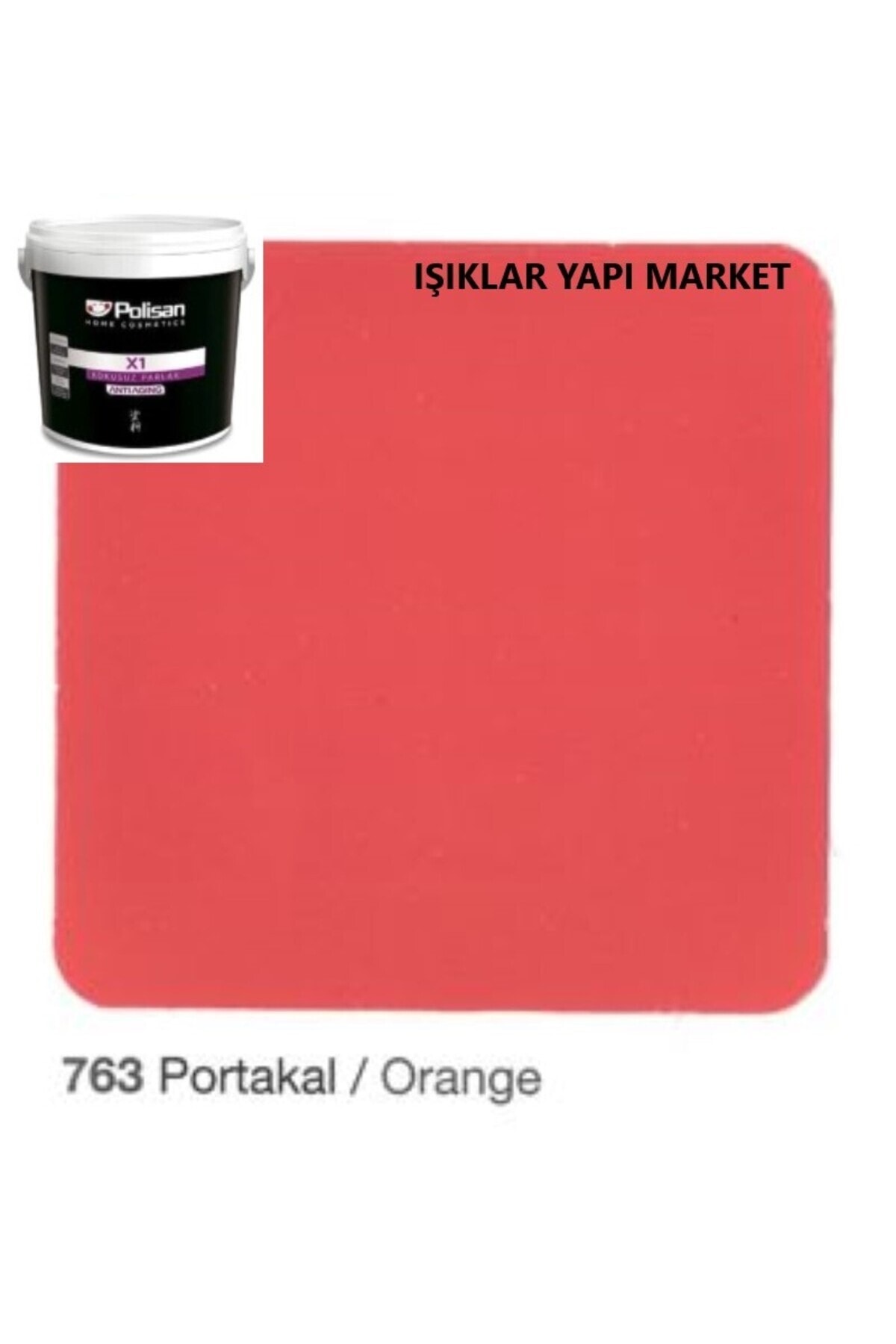 POLİSAN Ahşap&metal Boyası-su Bazlı-x1 Antiaging-kokusuz-parlak -0,70litre(800GR.)-portakal
