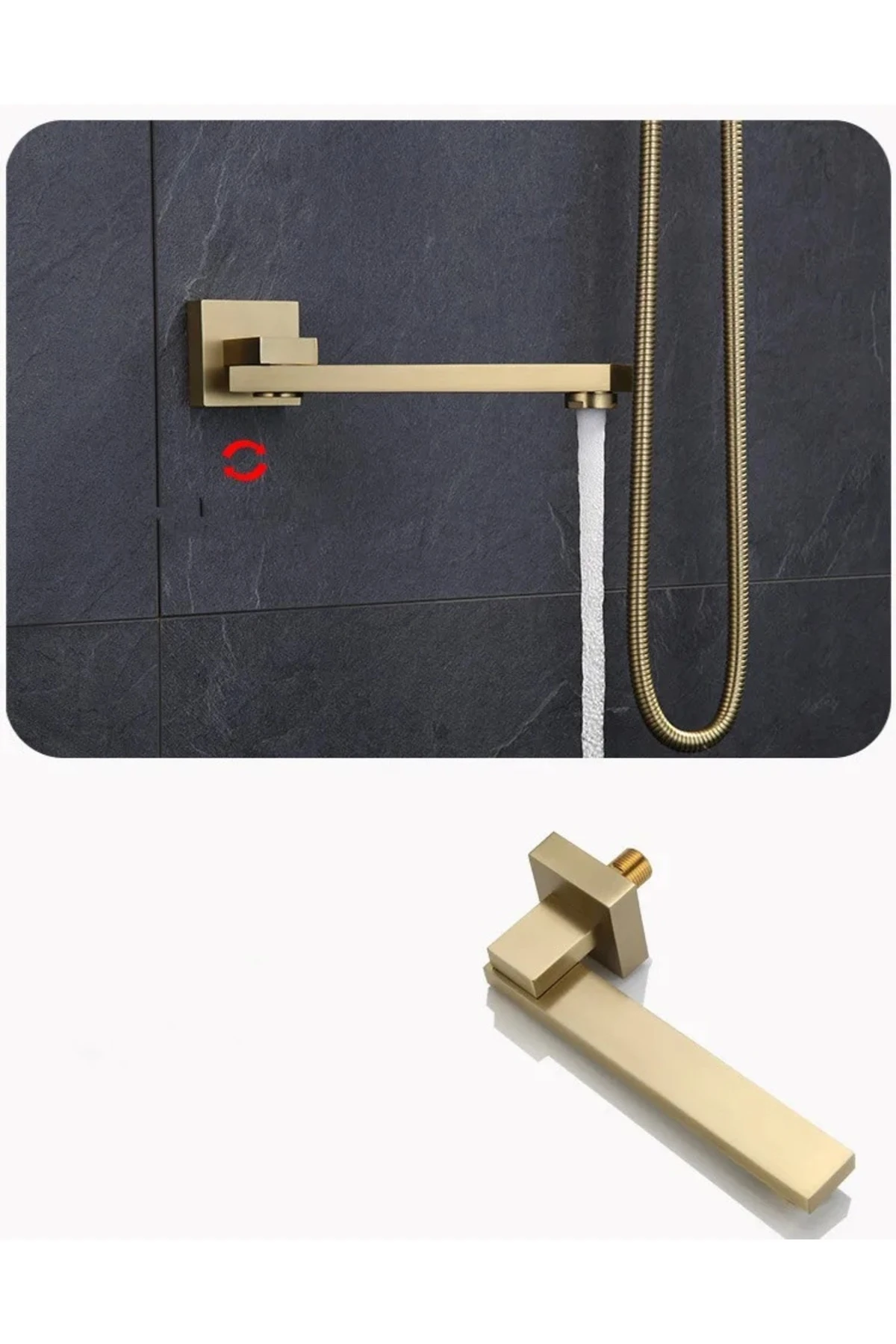 Banyo Duş Seti Ankastre Mat Gold Özel Seri Yeni Model 7 Yıl Garantili Ithal