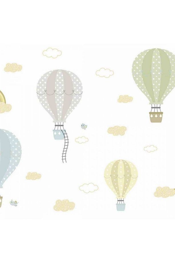 Adakids 8901 Serie Uçan Balon Desenli Çocuk Odası Duvar Kağıdı 8901-2