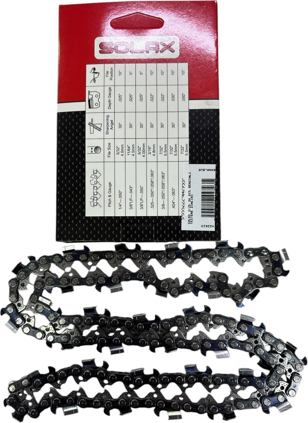 çınar ticaret ennalbur solax 3/25 benzinli testere zinciri 34 diş