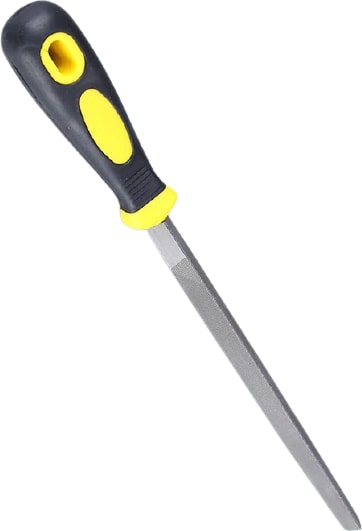 3 Gen 32 cm Eğe Metal Ahşap Eğe Plastik Saplı Yüksek Kalite Üçgen
