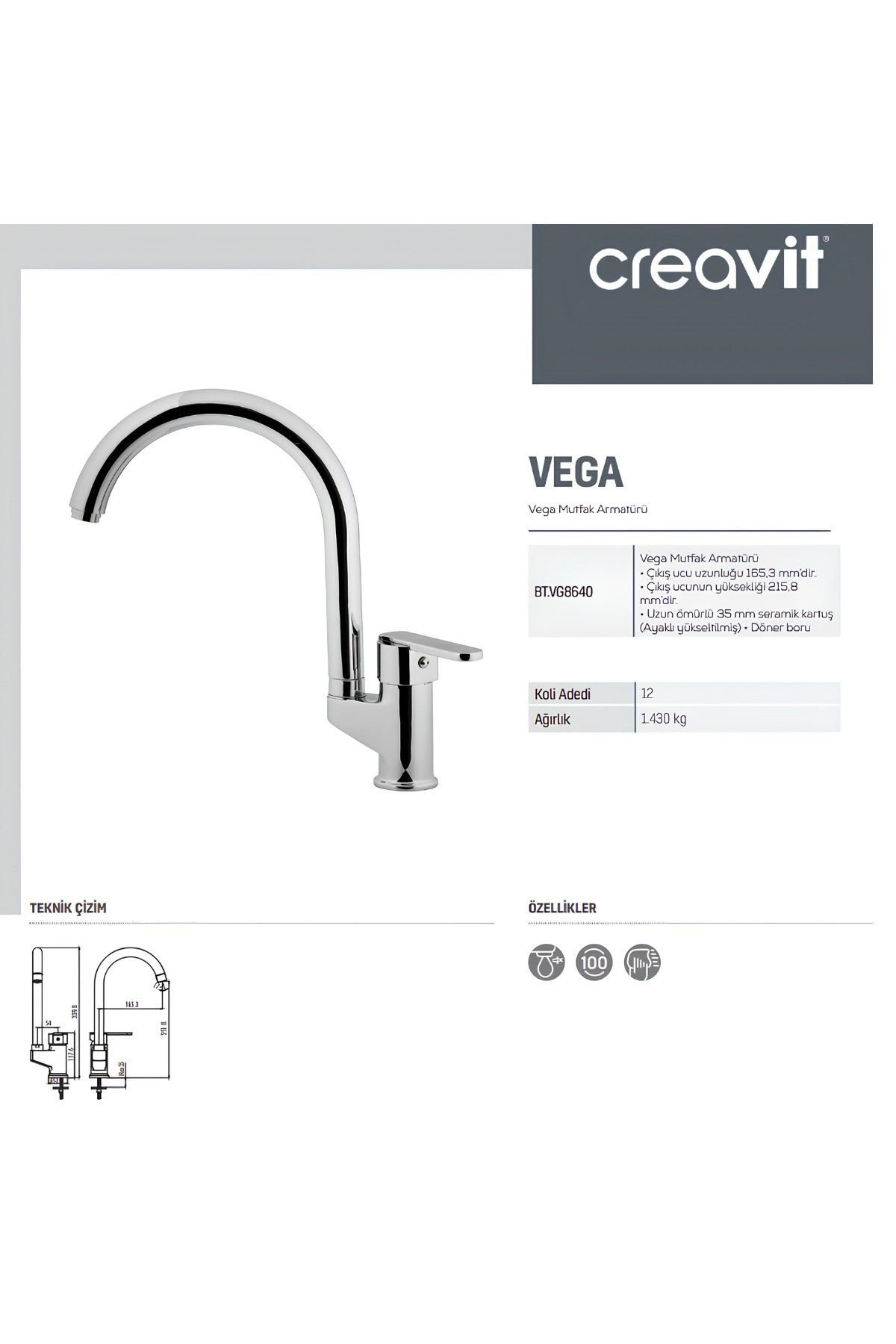 Vega Batarya Seti 3’Lü Banyo-Lavabo-Evye