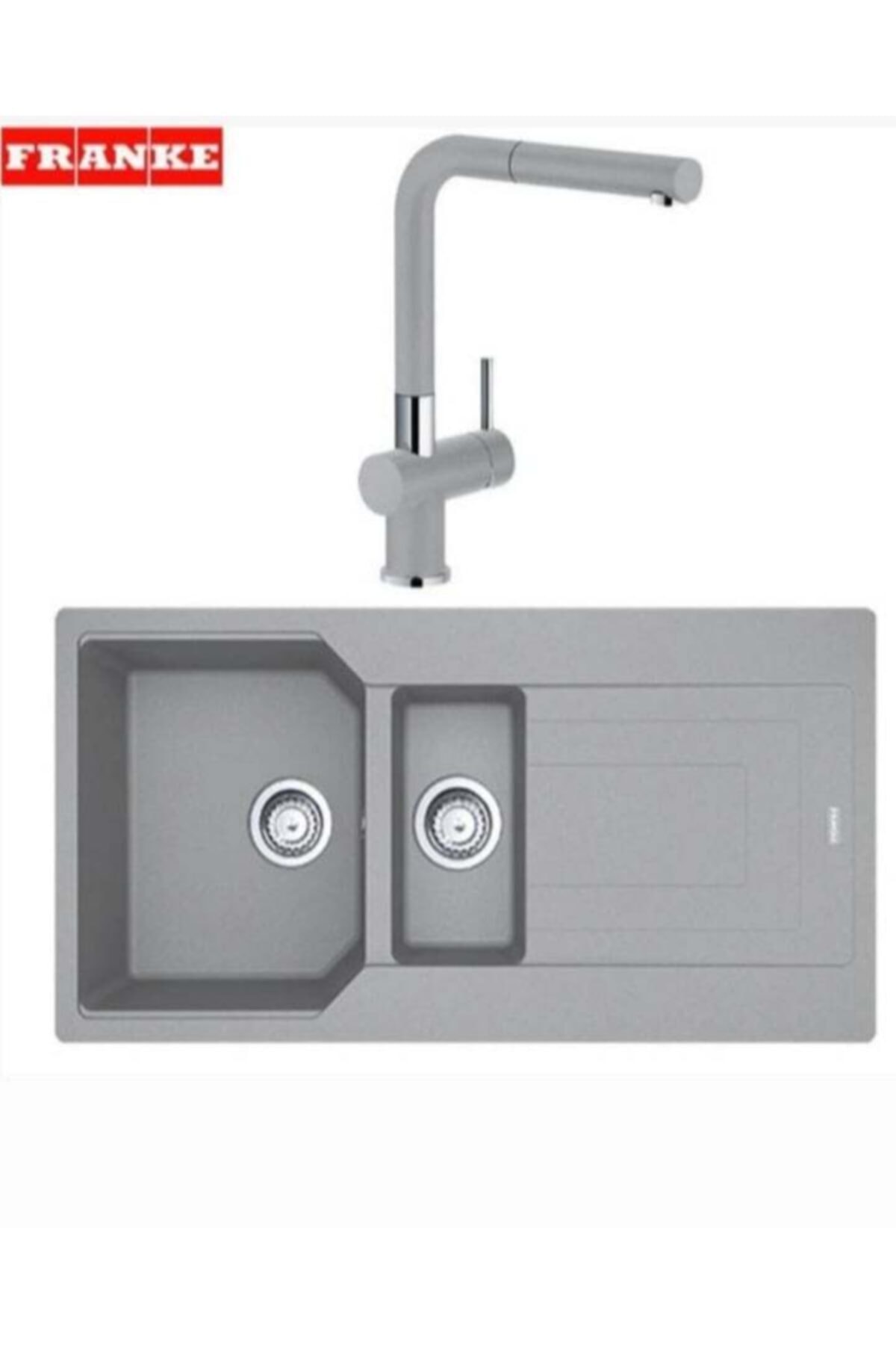 Urban Ubg 651 Stone Grey Granit Eviye Stone Grey Armatür Seti