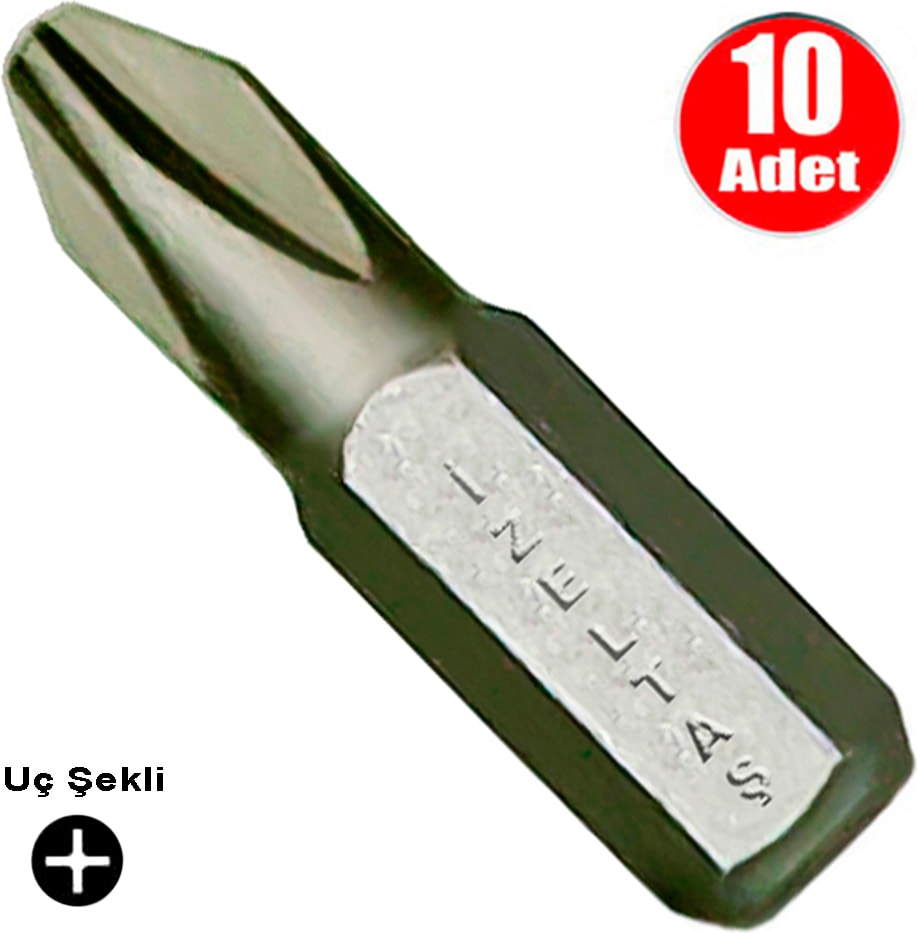 İZELTAŞ Izeltaş Bits Uç Yıldız Matkap Vidalama Ucu Ph2 x 25 mm - 10 Adet