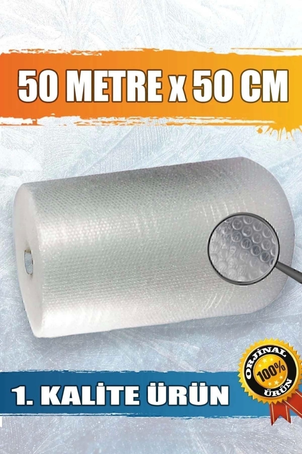 Balonlu Naylon Balonlu Poşet Patpat Havalı Naylon Pat Pat Ambalaj Pat Pat - 50 cm x 50 m