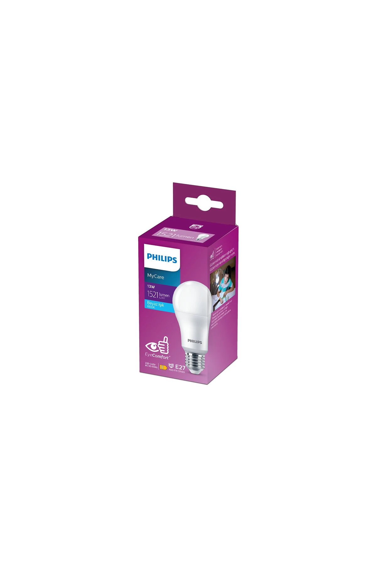 LED 13-100W E27 6500K - Beyaz Işık - 1521 Lumen Yüksek Işık - E27 Duy