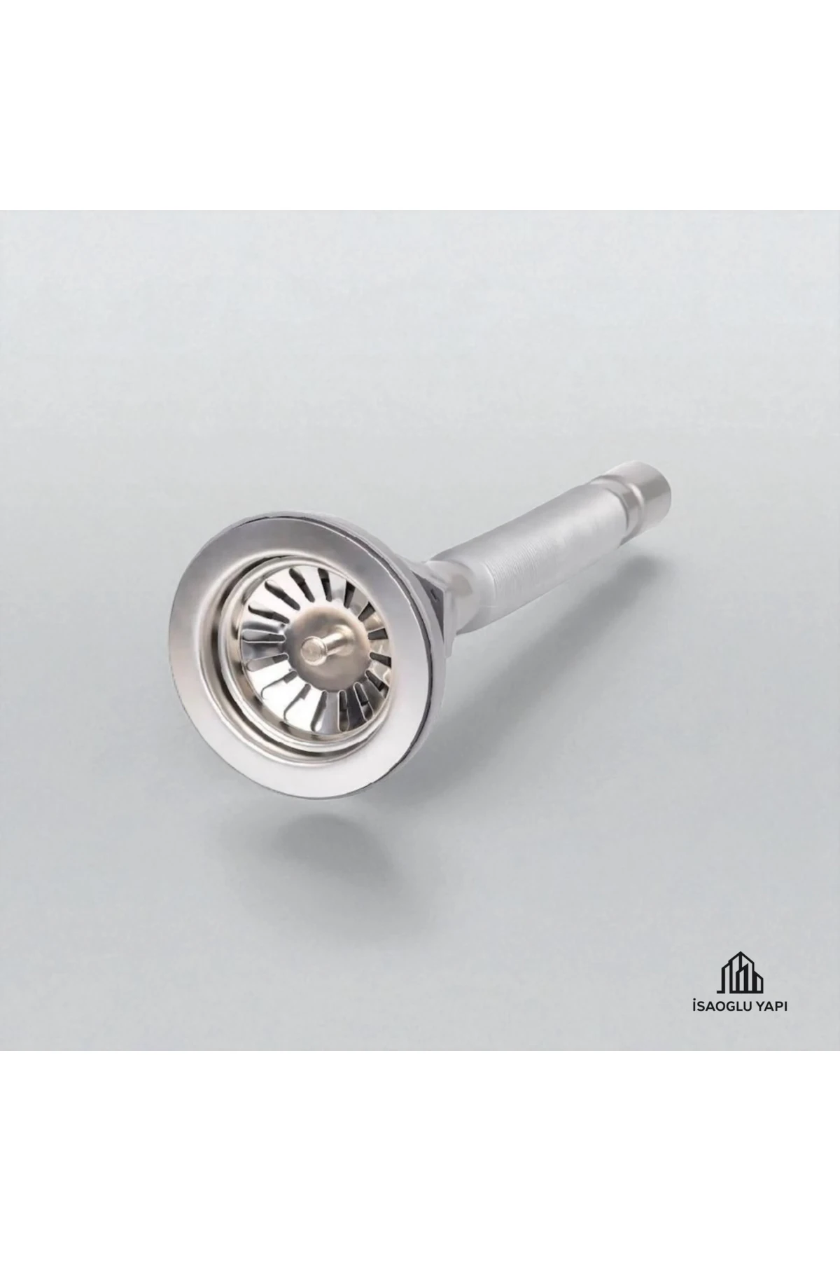 Mutfak Gideri Çöp Toplama Özellikli Evye Sifonu Gümüş Renk Mutfak Sifonu