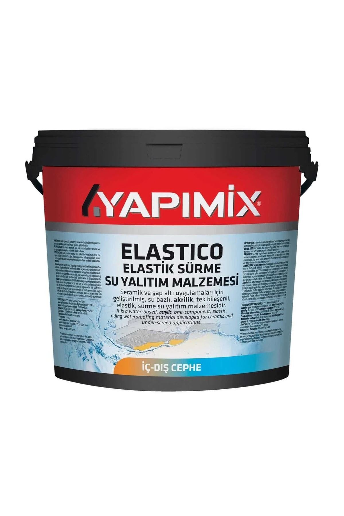 Elastico - Seramik Ve Şap Altı Sürme Akrilik Su Yalıtım Malzemesi Gri