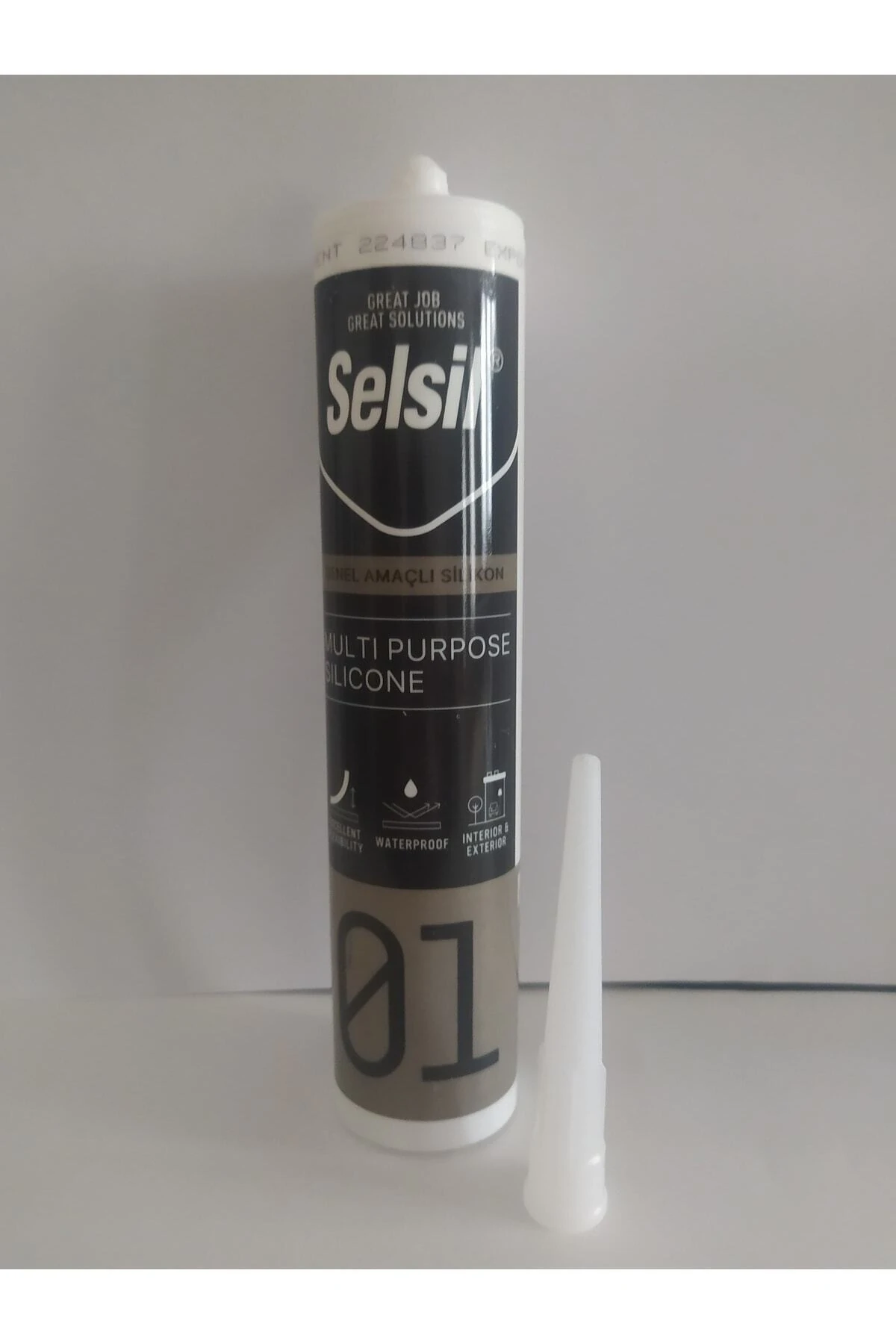 Genel Amaçlı Silikon Su Geçirmez Cam Doğrama Metal Fayans Için Şeffaf 280gr