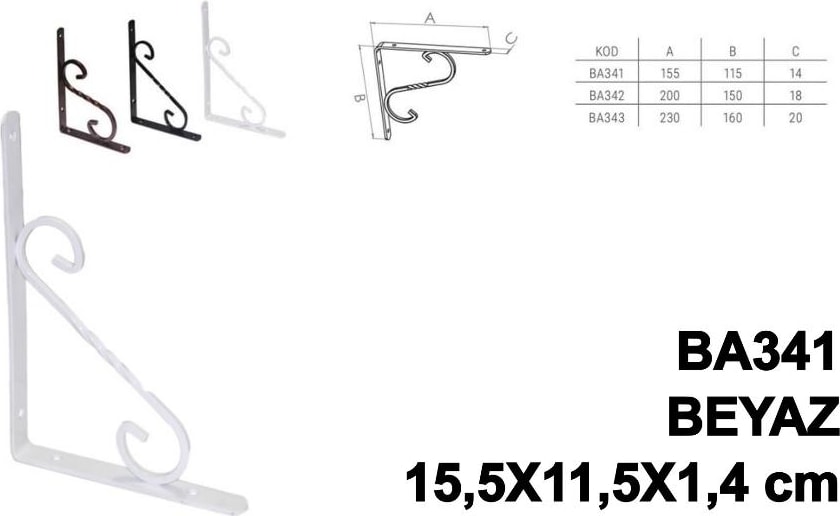 Perforje Raf Altı Parlak Beyaz 15,5X11,5X1,4 cm (6 Adet)