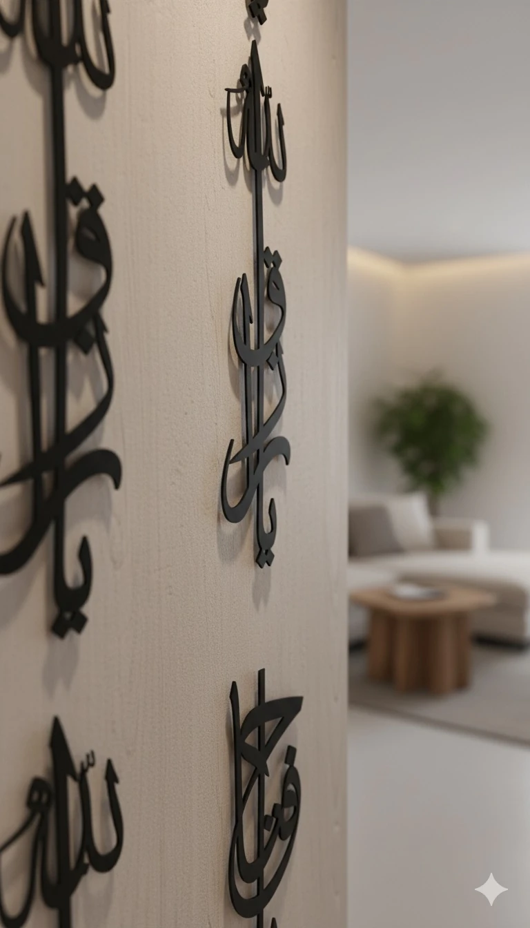 Metal Tablo Islami 4’lü Set – Allah’ın Isimleri (Ya Fettah, Ya Rezzak, Ya Hafız, Ya Şafi)