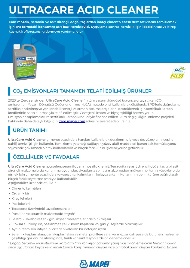 Ultracare Acıd Cleaner Çimento/beton Temizleyici