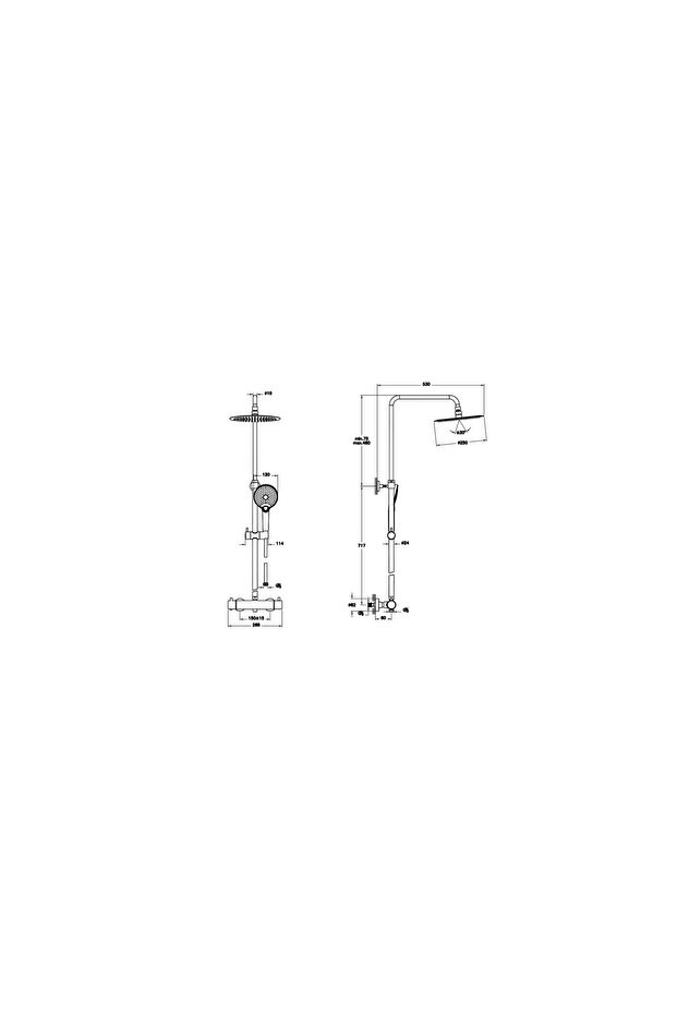Artema Aquaheat A47201 Bliss 250 Duş Sitemi, Krom