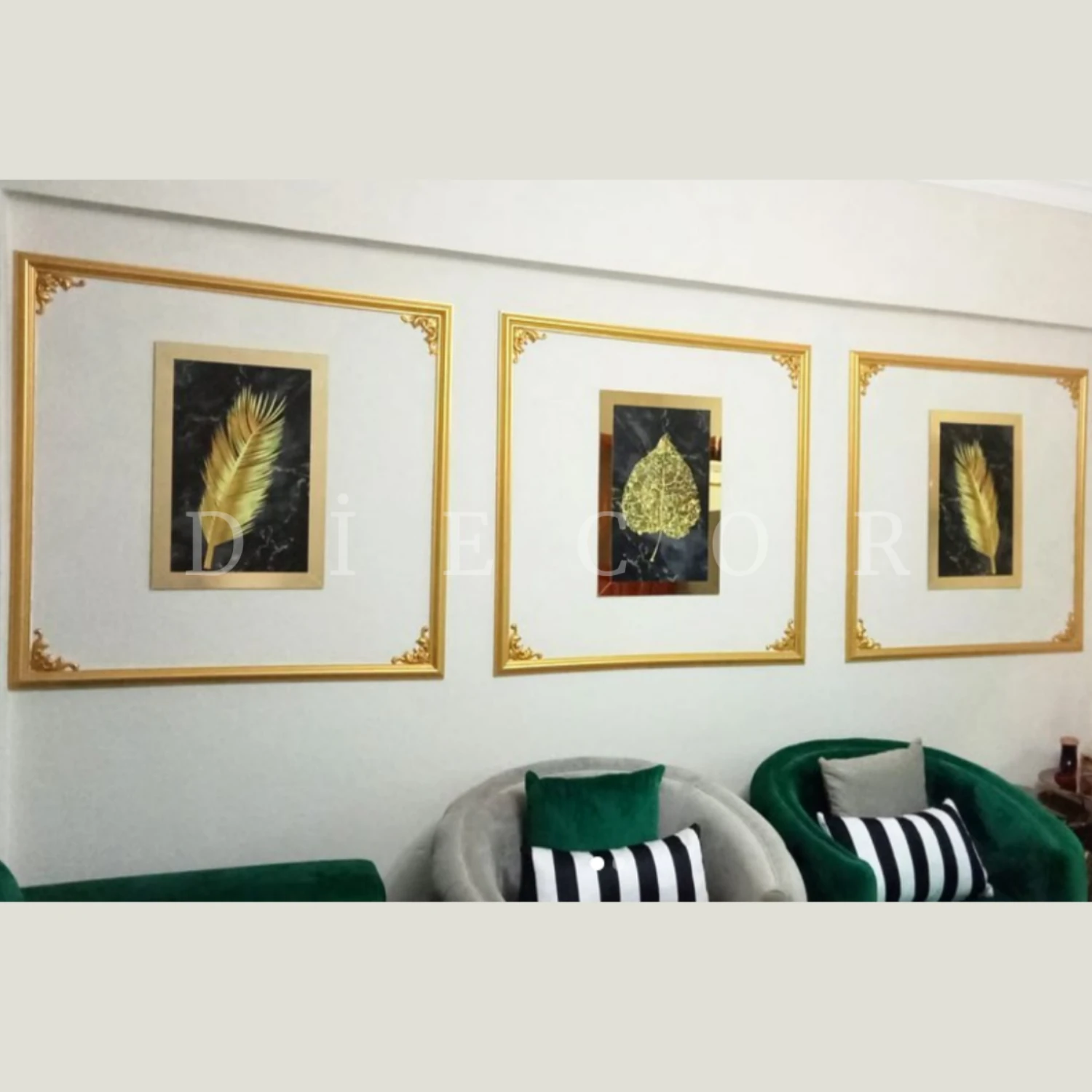 Dekoratif Polistren 15 Adet 2,5 cm Gold Duvar Çıtası