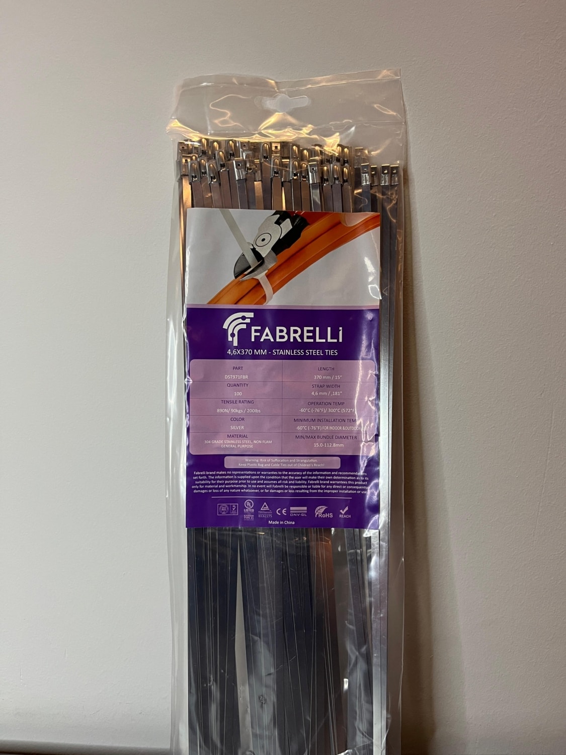 Paslanmaz Çelik Kablo Bağı ( 100 Adet )