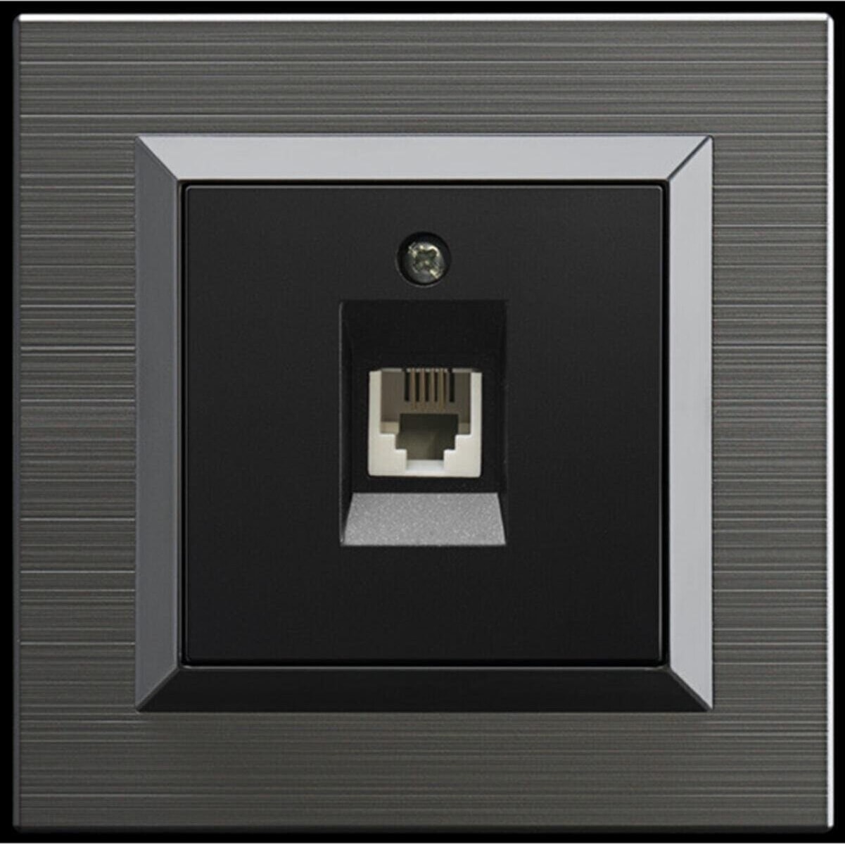 Seldur Quantum Manyetik Gri Nümeris Telefon Prizi Çerçeve