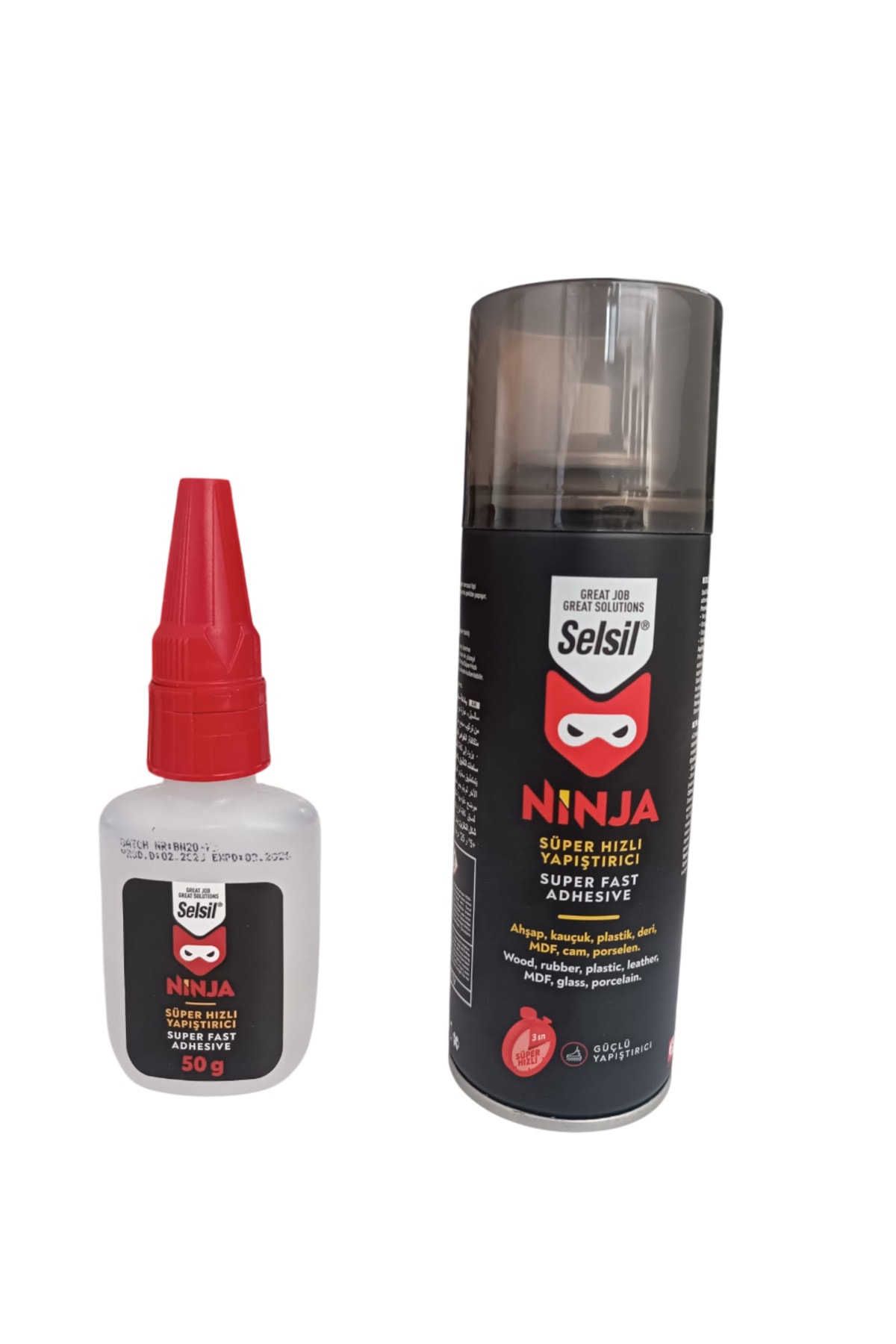 NİNJA Hızlı Yapıştırıcı 200ml 50gr MDF,CAM,PLASTİK,PORSELEN,AHŞAP