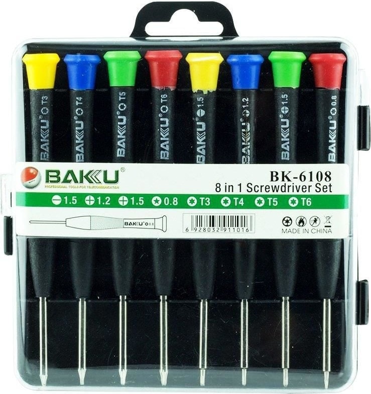 BK-6108 Hassas 8 Parça Tornavida Seti