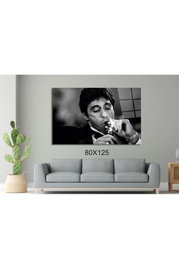 Tony Montana- Scarface the world is yours Sinema Ve Ünlüler Cam Tablo #PCT0940