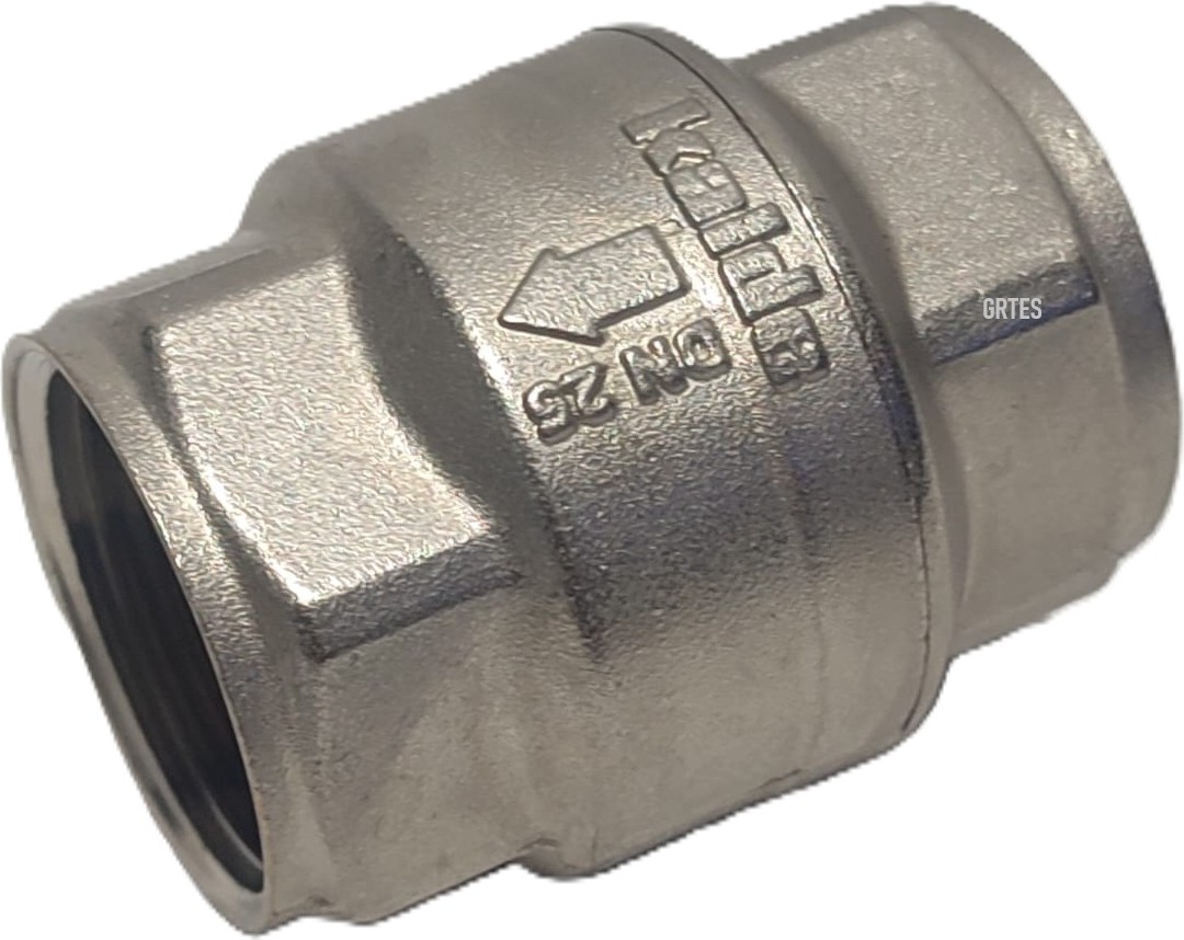 (2'li Paket) 1" DN25 Sarı/krom Dik Çekvalf - Vertical Check Valve