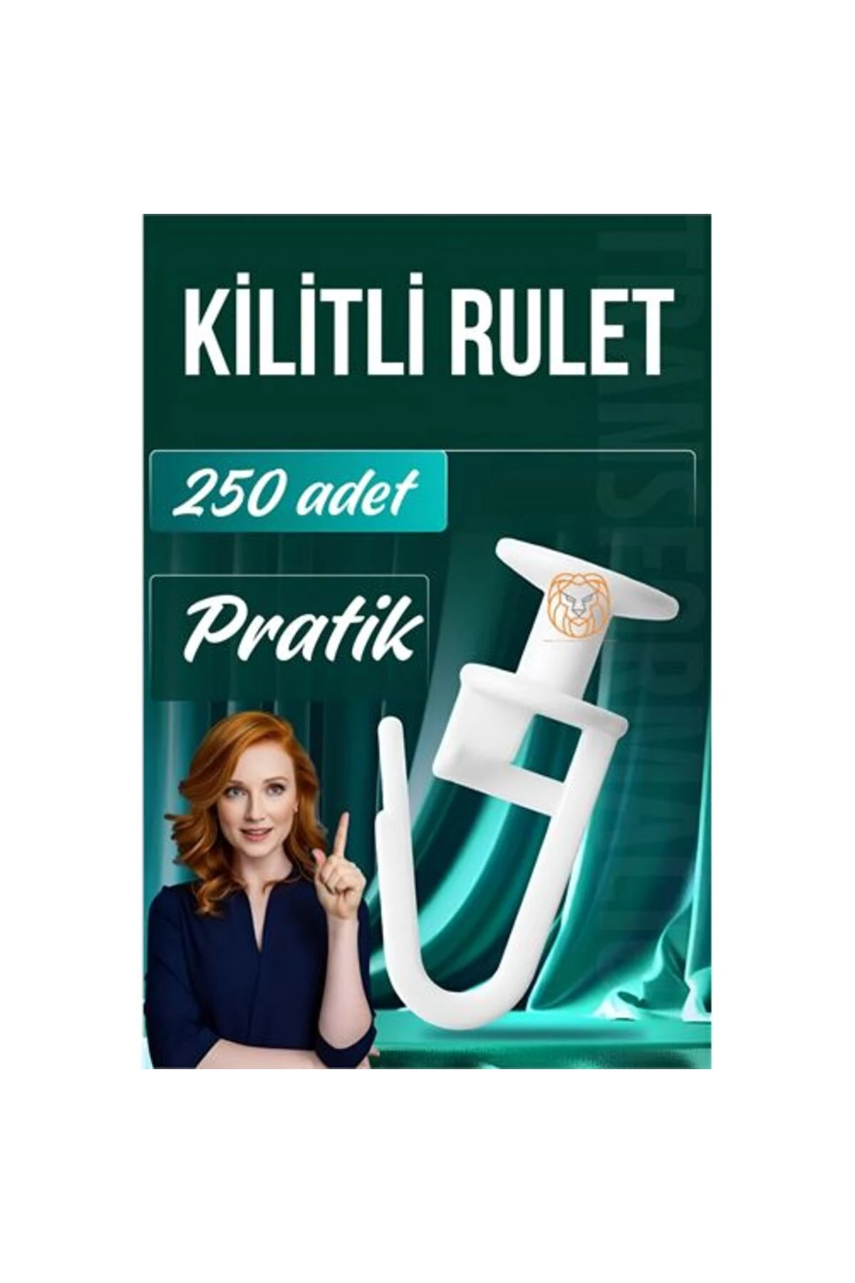 Kilitli Perde Düğmesi Perde Ruleti Perde Düğmesi 250 Adet