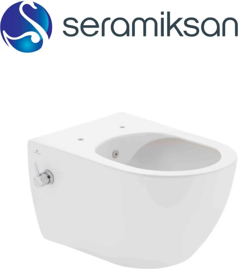 Hill Kanalsız Entegre Ara Musluklu Asma Klozet A031155H, Yavaş Kapak